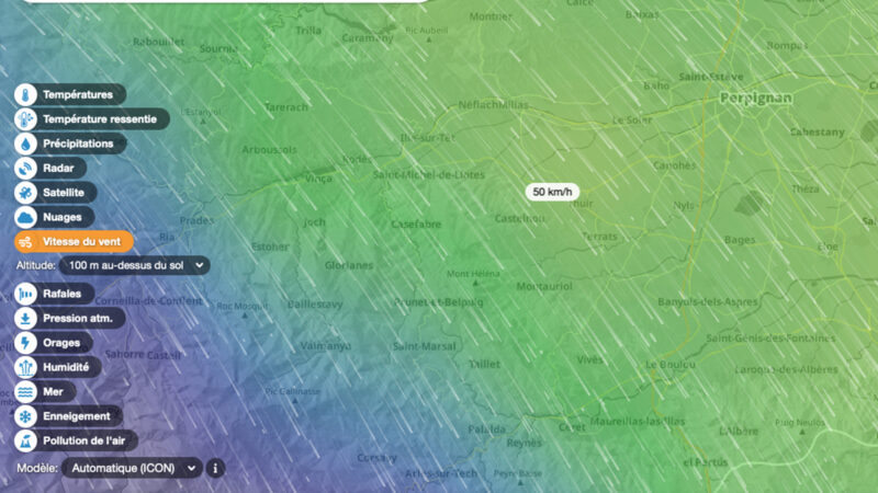 Cartes utiles #2 : Ventusky, pour visualiser la vitesse du vent